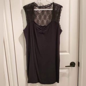 Forever 21 bodycon black lace back dress